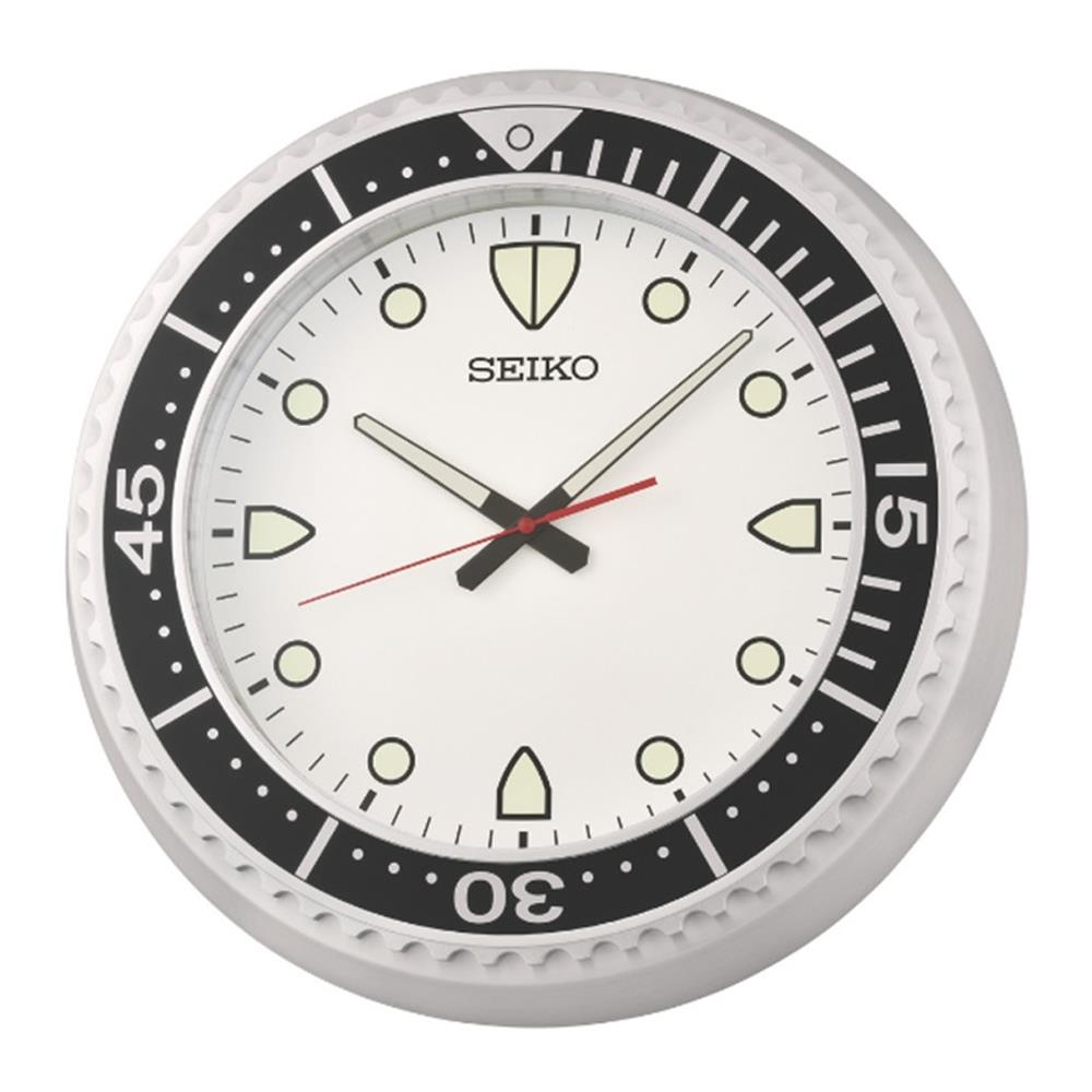 นาฬิกาแขวน SEIKO CLOCKS QXA849A 17.6 นิ้ว สีเงิน