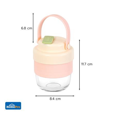 แก้วน้ำพร้อมฝา 350 มล. KECH CUTE สีชมพู_4