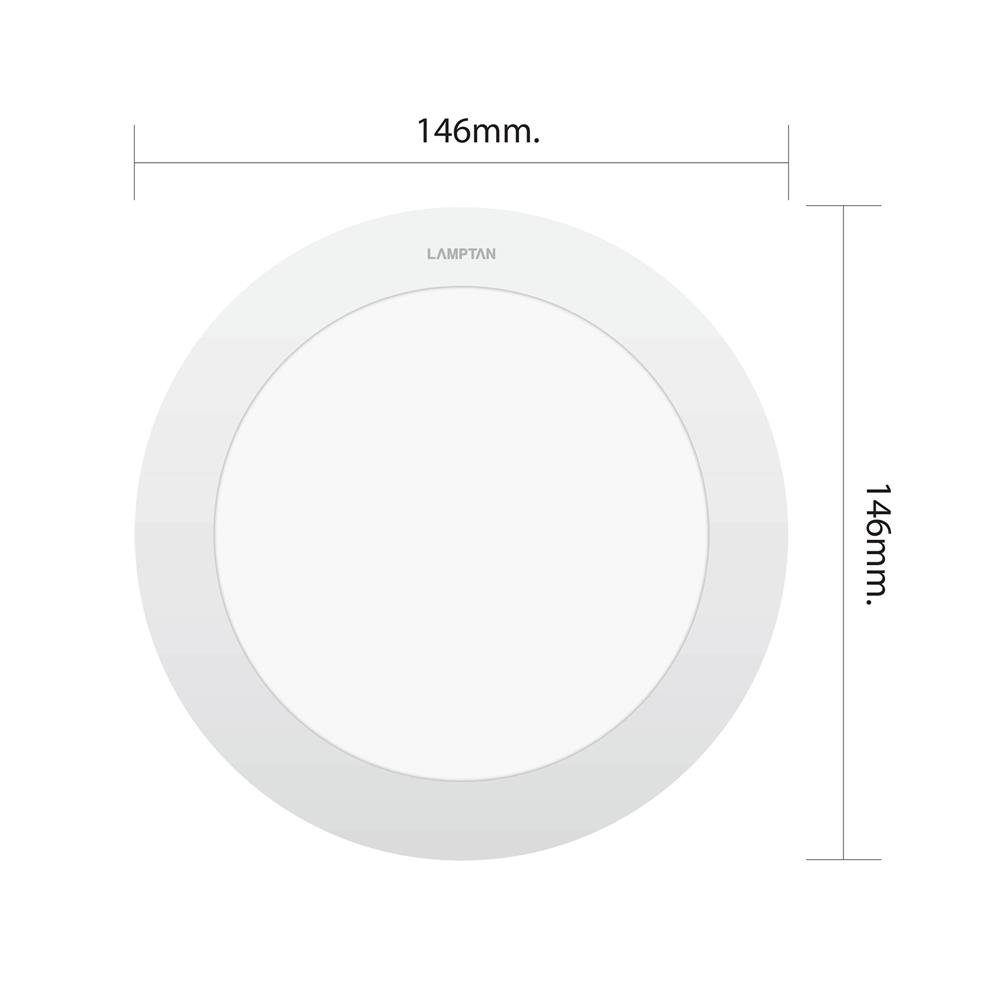 ดาวน์ไลท์ LED LAMPTAN SLIM 6 นิ้ว 9 วัตต์ DAYLIGHT สีขาว (แพ็ก 4 ชิ้น)