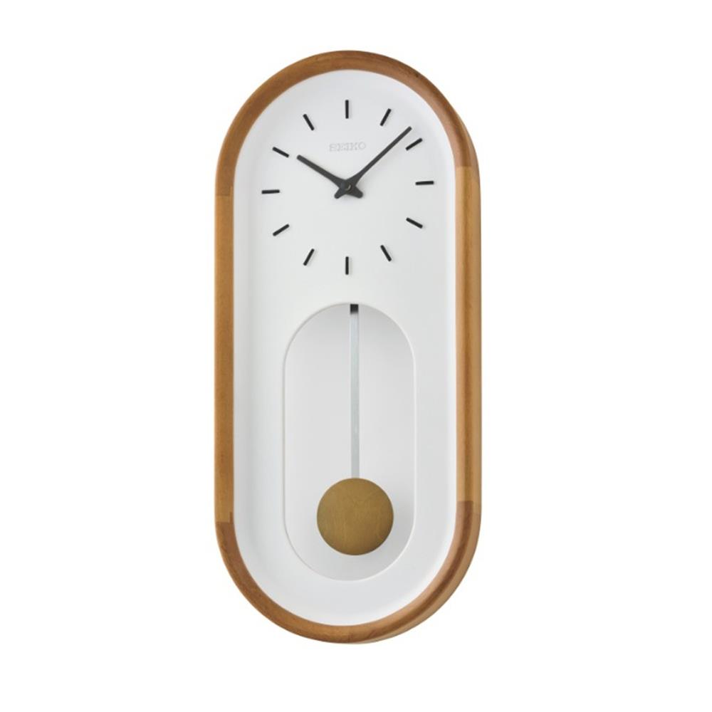 นาฬิกาแขวน SEIKO CLOCKS 19.7x8.7 นิ้ว สีน้ำตาล