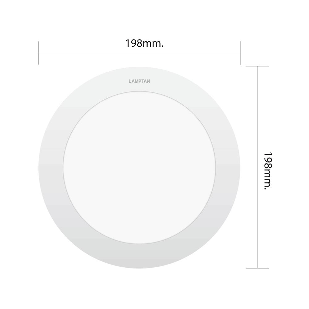 ดาวน์ไลท์ LED LAMPTAN ULTRA SLIM PC 8 นิ้ว 15 วัตต์ COOL WHITE สีขาว