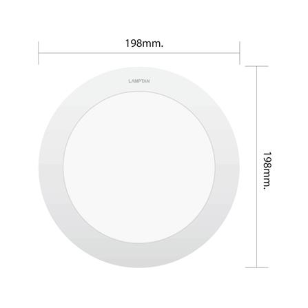 ดาวน์ไลท์ LED LAMPTAN ULTRA SLIM PC 8 นิ้ว 15 วัตต์ COOL WHITE สีขาว_6