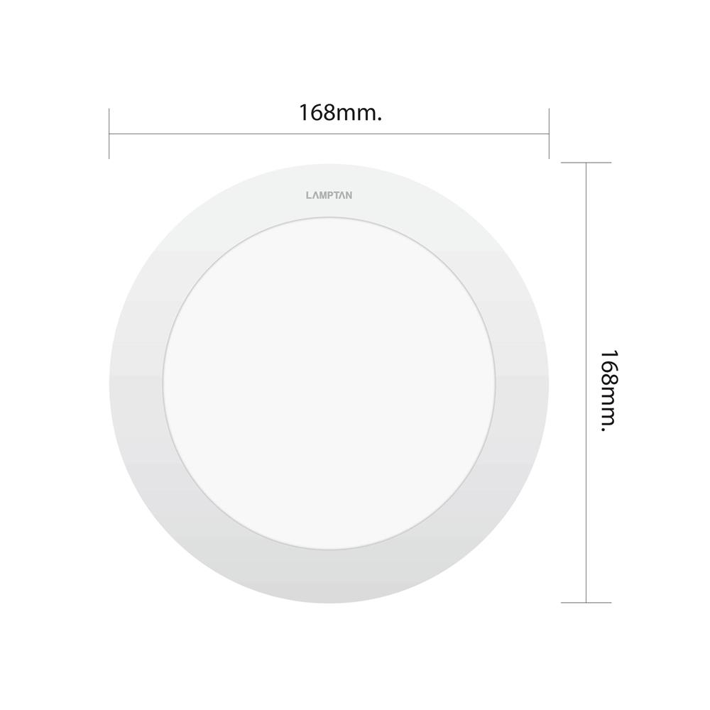 ดาวน์ไลท์ LED LAMPTAN SLIM 6.6 นิ้ว 12 วัตต์ DAYLIGHT สีขาว (แพ็ก 4 ชิ้น)