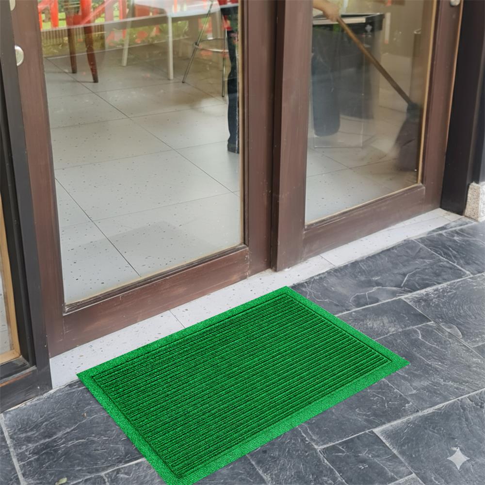 พรมเช็ดเท้าดักฝุ่น KLEEN-TEX STRIPE 90x145 ซม. สีเขียว