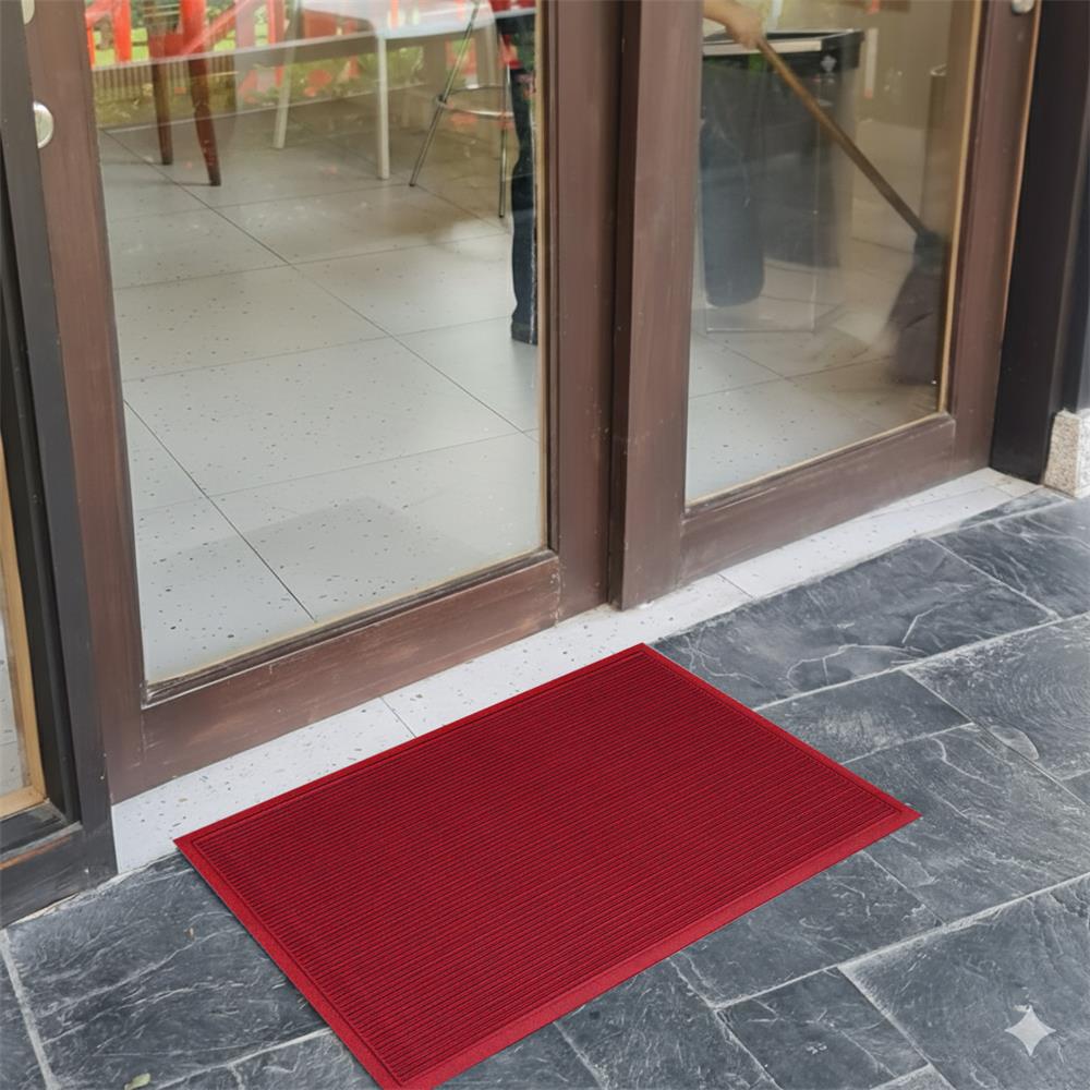 พรมเช็ดเท้าดักฝุ่น KLEEN-TEX STRIPE 45x75 ซม. สีแดง