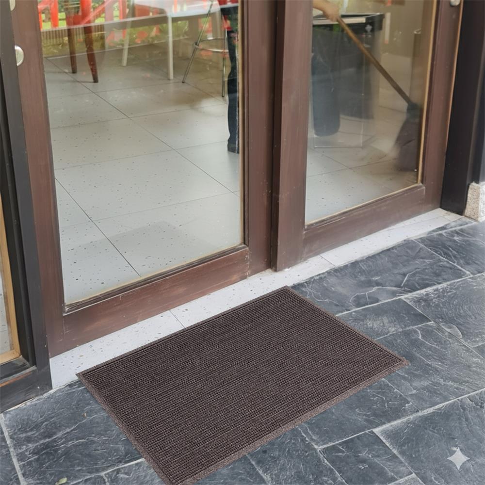 พรมเช็ดเท้าดักฝุ่น KLEEN-TEX STRIPE 60x90 ซม. สีน้ำตาล