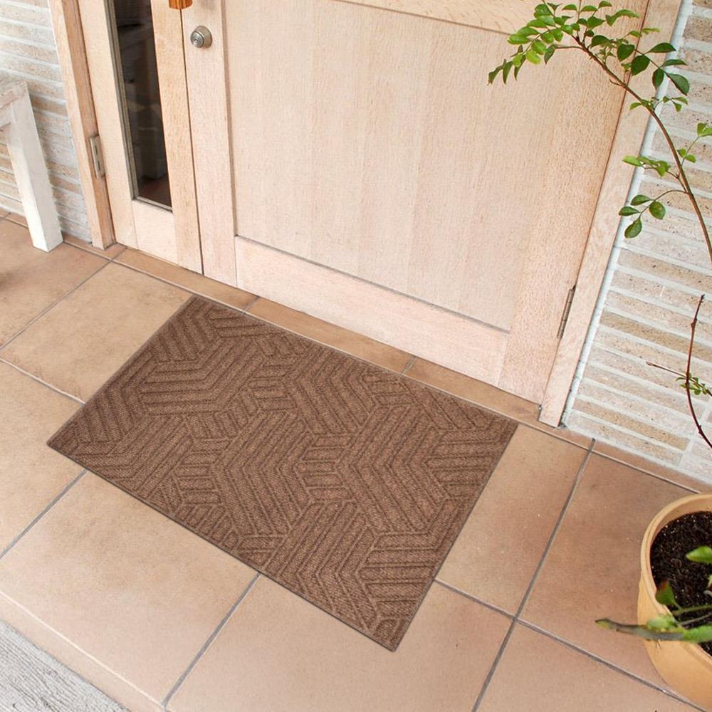 พรมเช็ดเท้าดักฝุ่น DEE-ECO 45x75 ซม. สีน้ำตาล/เบจ