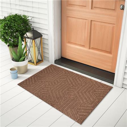 พรมเช็ดเท้าดักฝุ่น DEE-ECO 45x75 ซม. สีน้ำตาล/เบจ_5