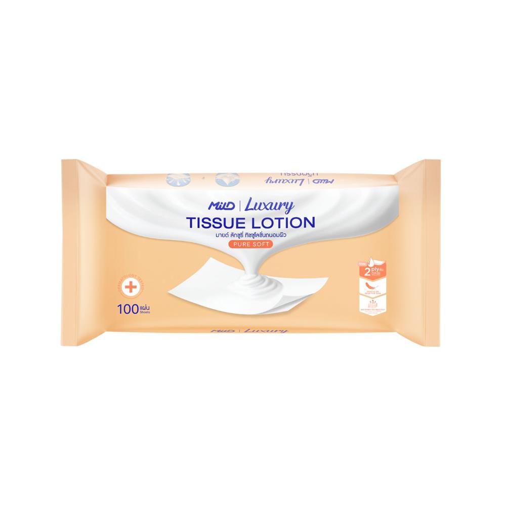 กระดาษเช็ดหน้า MILD LUXURY LOTION CLASSIC FORMULA 100 แผ่น (แพ็ก 4 ชิ้น)