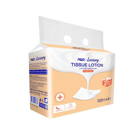 กระดาษเช็ดหน้า MILD LUXURY LOTION CLASSIC FORMULA 100 แผ่น (แพ็ก 4 ชิ้น)_1