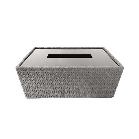 กล่องทิชชู่แผ่น PVC KECH PETRA สีเทา_1