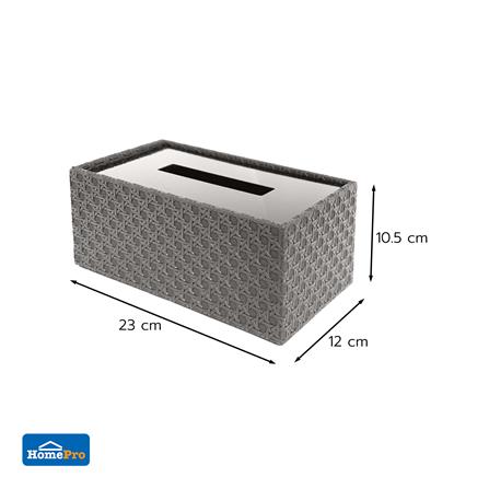 กล่องทิชชู่แผ่น PVC KECH PETRA สีเทา_2