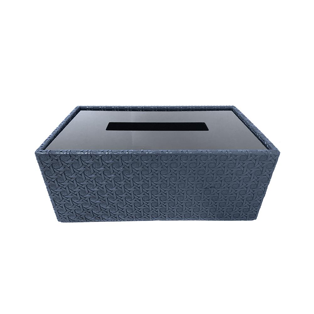 กล่องทิชชู่แผ่น PVC KECH PETRA สีน้ำเงิน