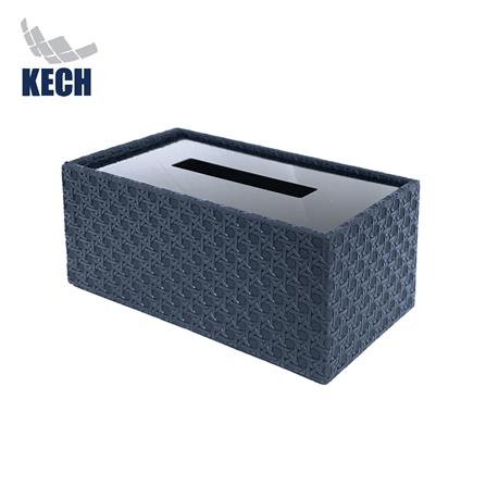 กล่องทิชชู่แผ่น PVC KECH PETRA สีน้ำเงิน_0