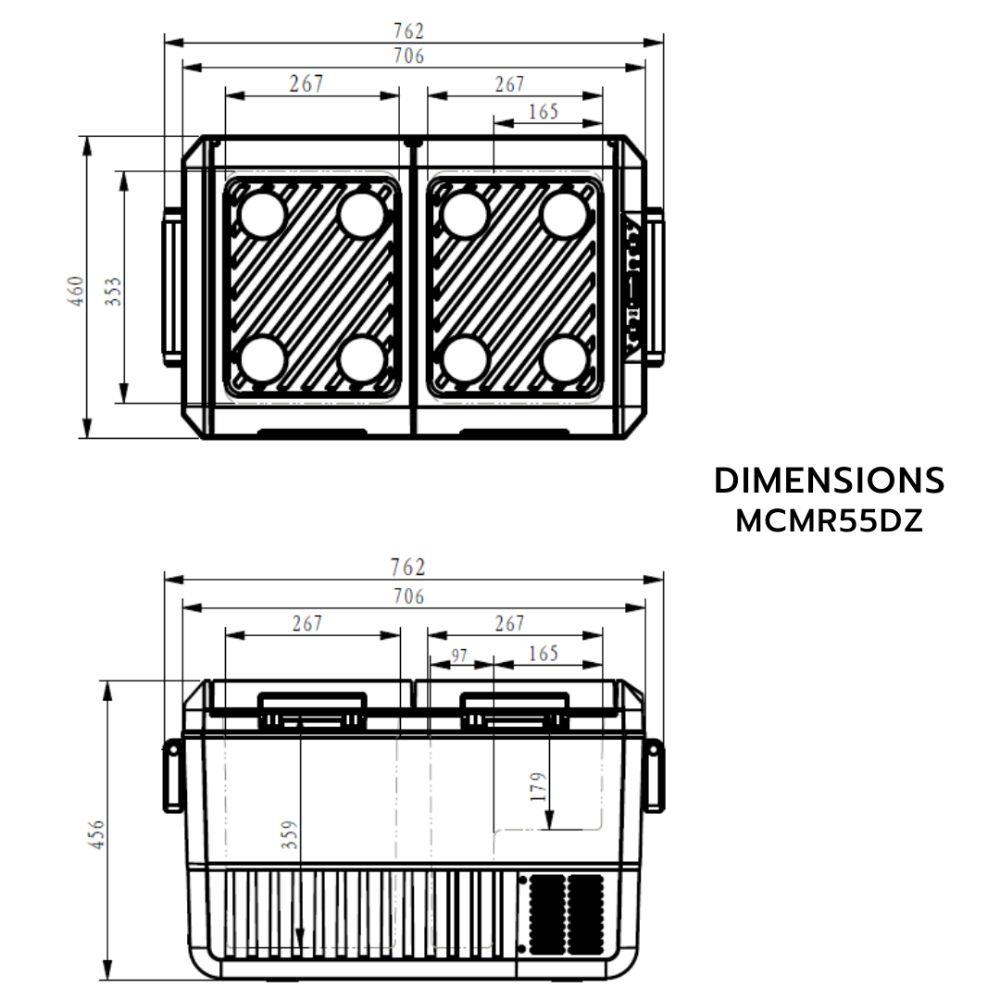 ตู้แช่แข็ง MYCOOLMAN MCM55DZ 55 ลิตร สีเขียว/น้ำตาล