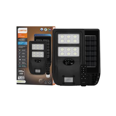 ไฟถนน SOLAR LAMPTAN METRO 200 วัตต์ DAYLIGHT สีดำ_4