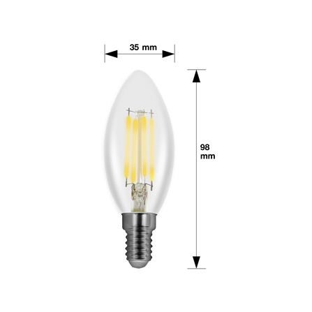 หลอด LED NAGAS CANDLE 4 วัตต์ WARM WHITE E14_3
