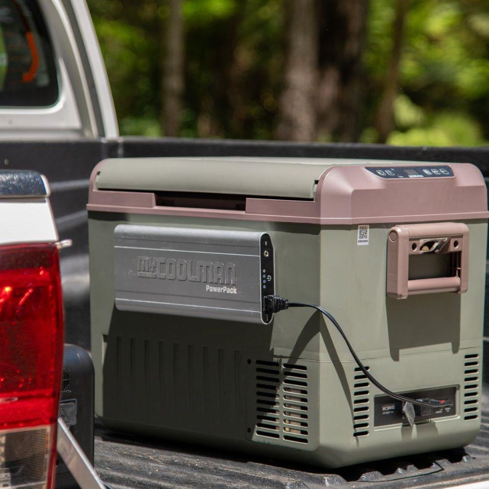 ตู้แช่แข็งพกพา MYCOOLMAN MCMR43 43 ลิตร สีเขียว/น้ำตาล