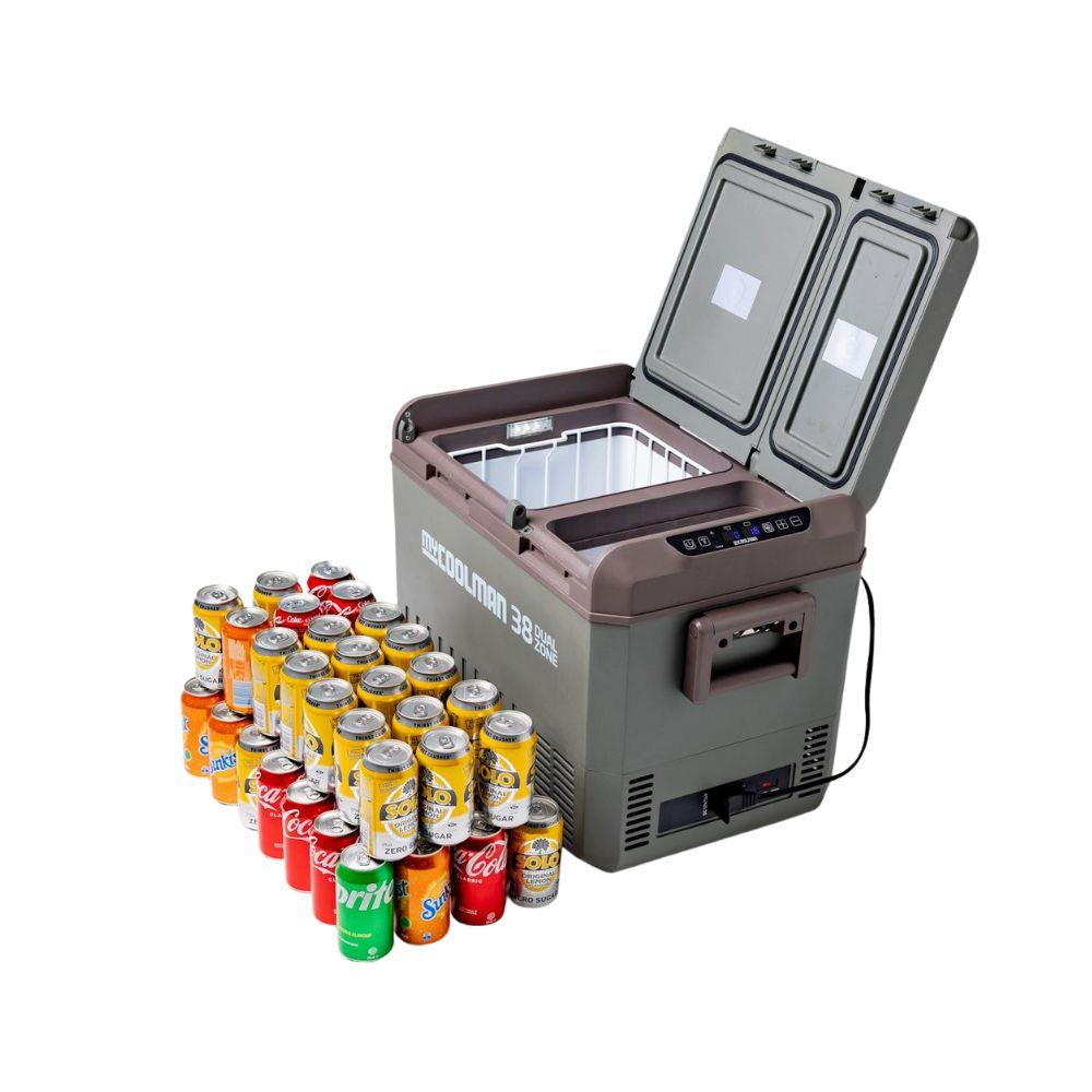 ตู้แช่แข็ง MYCOOLMAN MCMR38DZ 38 ลิตร สีเขียว/น้ำตาล