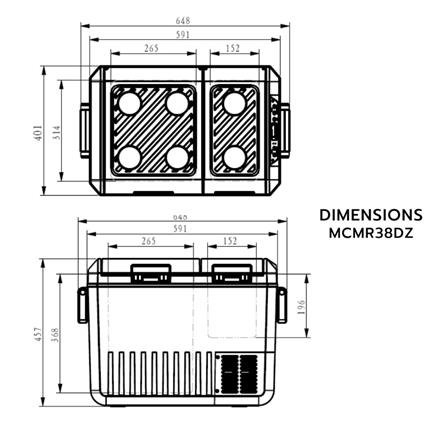 ตู้แช่แข็ง MYCOOLMAN MCMR38DZ 38 ลิตร สีเขียว/น้ำตาล_6