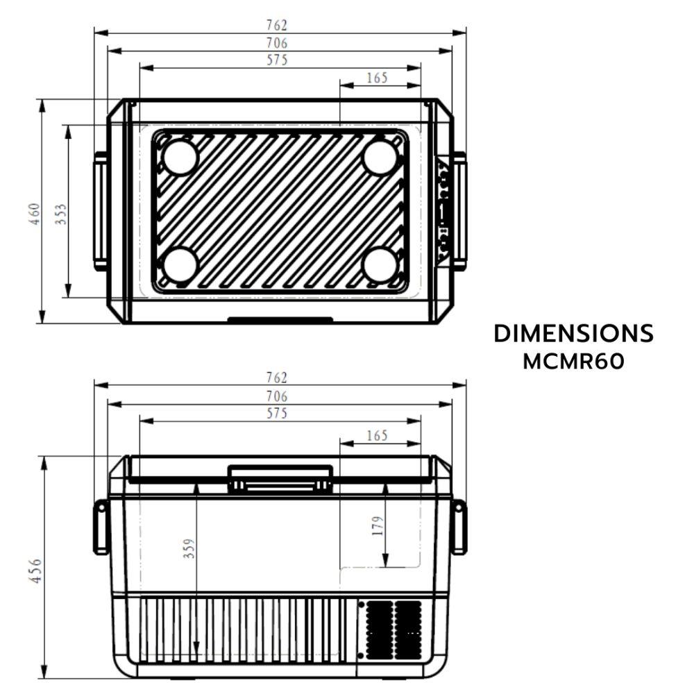 ตู้แช่แข็งพกพา MYCOOLMAN MCMR60 60 ลิตร สีเขียว/น้ำตาล