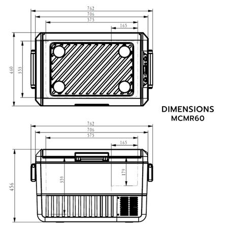 ตู้แช่แข็งพกพา MYCOOLMAN MCMR60 60 ลิตร สีเขียว/น้ำตาล_7