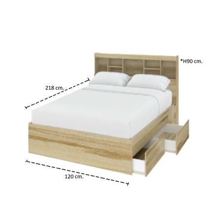 ชุดห้องนอน 3.5 ฟุต KONCEPT MOLLY 59063951 สีลินด์เบิร์กโอ๊ค_12