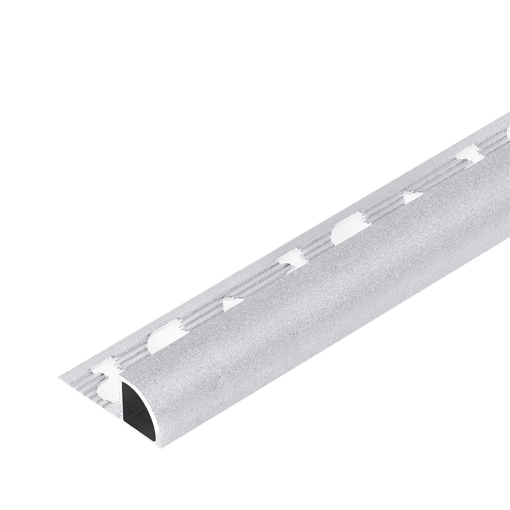 คิ้วอะลูมิเนียมแบบโค้ง DP 12 มม. 2 ม. สีทรายเงิน