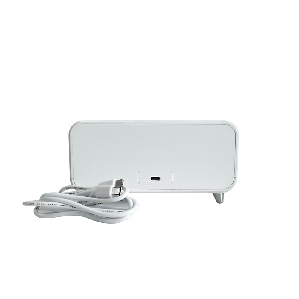 นาฬิกาดิจิทัล LED RIN 2150704022 6.6x3.4 นิ้ว สีขาว