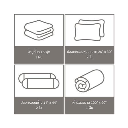 ชุดผ้าปูที่นอน 5 ฟุต (ชุด 6 ชิ้น) PERICO WE BARE BEARS P053_5