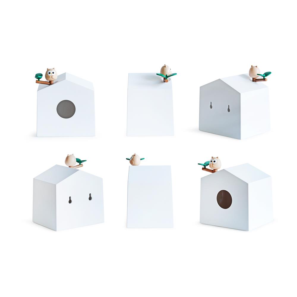 กล่องทิชชู่ป๊อปอัพ MINIMAL SCULPT OWL FRIEND สีขาว