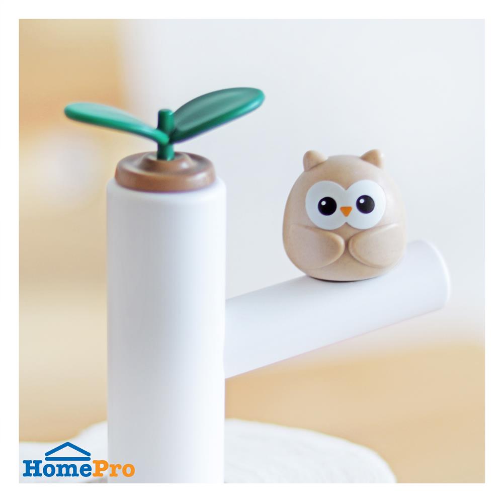ที่ใส่ทิชชู่ม้วน MINIMAL SCULPT OWL FRIEND สีขาว