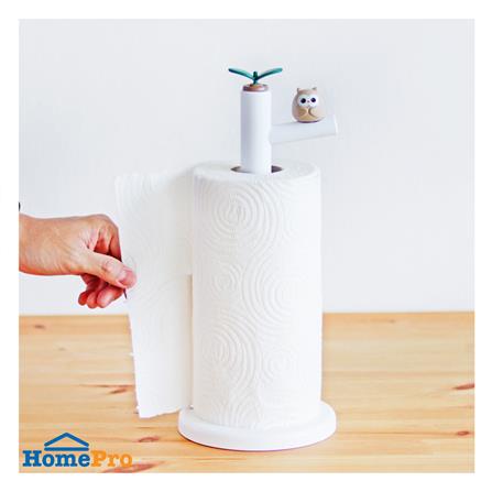 ที่ใส่ทิชชู่ม้วน MINIMAL SCULPT OWL FRIEND สีขาว_4