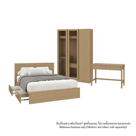 ชุดห้องนอน 6 ฟุต KONCEPT TIMBUR 59062085 สีแคชชูโอ๊ค_0