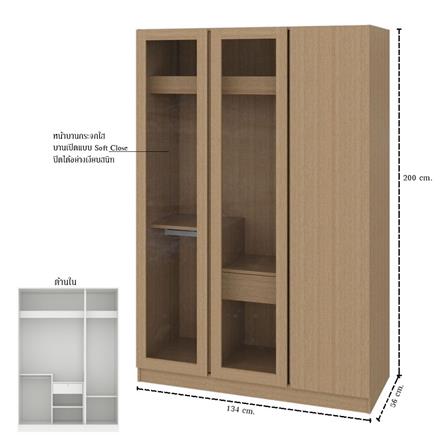 ชุดห้องนอน 6 ฟุต KONCEPT TIMBUR 59062085 สีแคชชูโอ๊ค_10