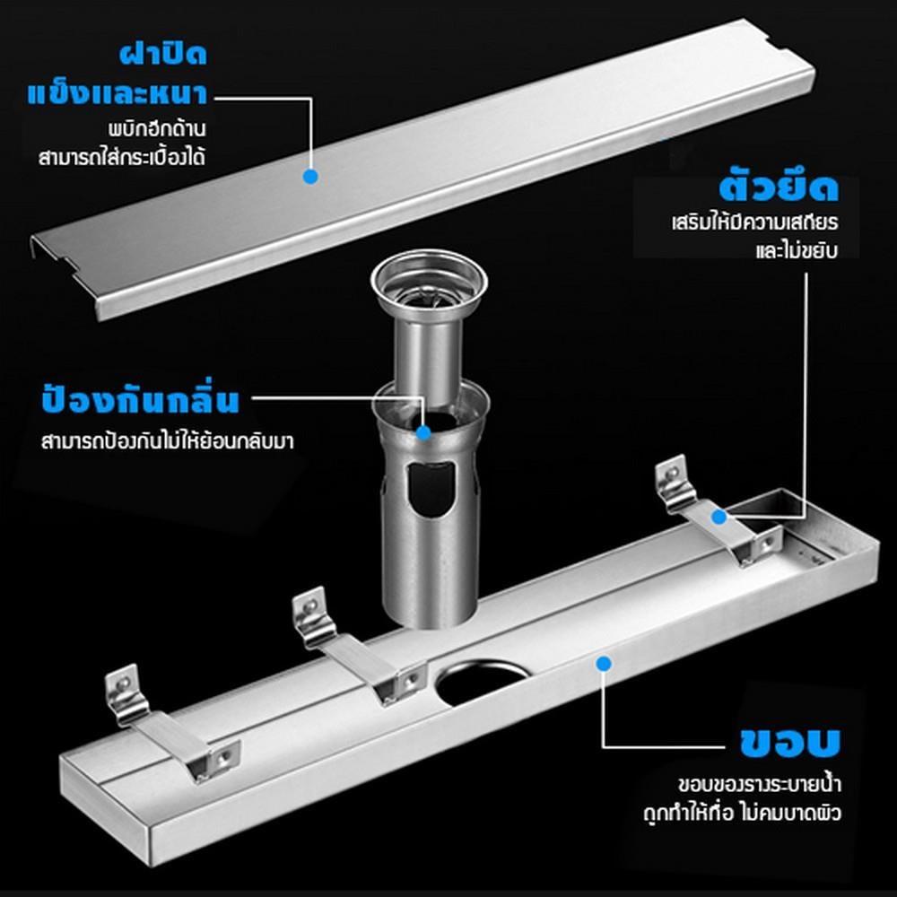 รางน้ำทิ้ง CASSA CL0192 60 ซม. สีเงิน