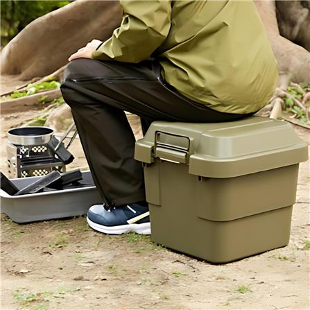 กล่องเครื่องมือ DIY TRUSCO ODC-70 70 ลิตร สีเขียวมะกอก_2