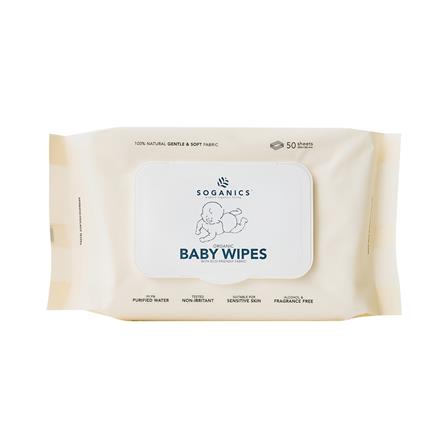 ผ้าเช็ดทำความสะอาดผิว SOGANICS ORGANIC BABY 50 แผ่น_0