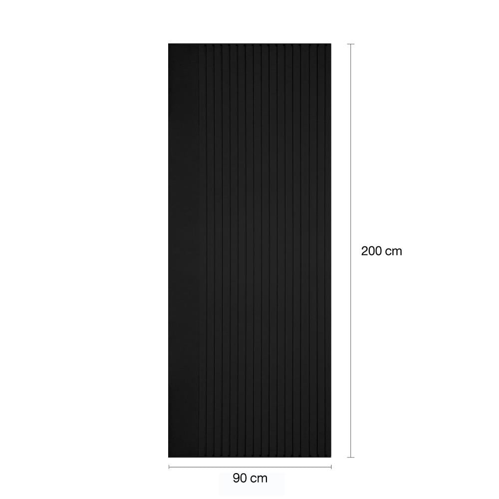 ประตูภายในโพลีสไตรีน ไม่เจาะลูกบิด LINEDEKOR VERTICAL 90x200 ซม. สีดำ