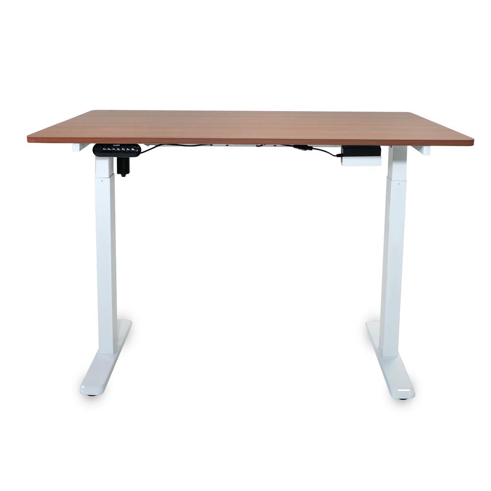 โต๊ะปรับระดับไฟฟ้า BEWELL TBS6-TOP7 140 ซม. สีขาว/น้ำตาล