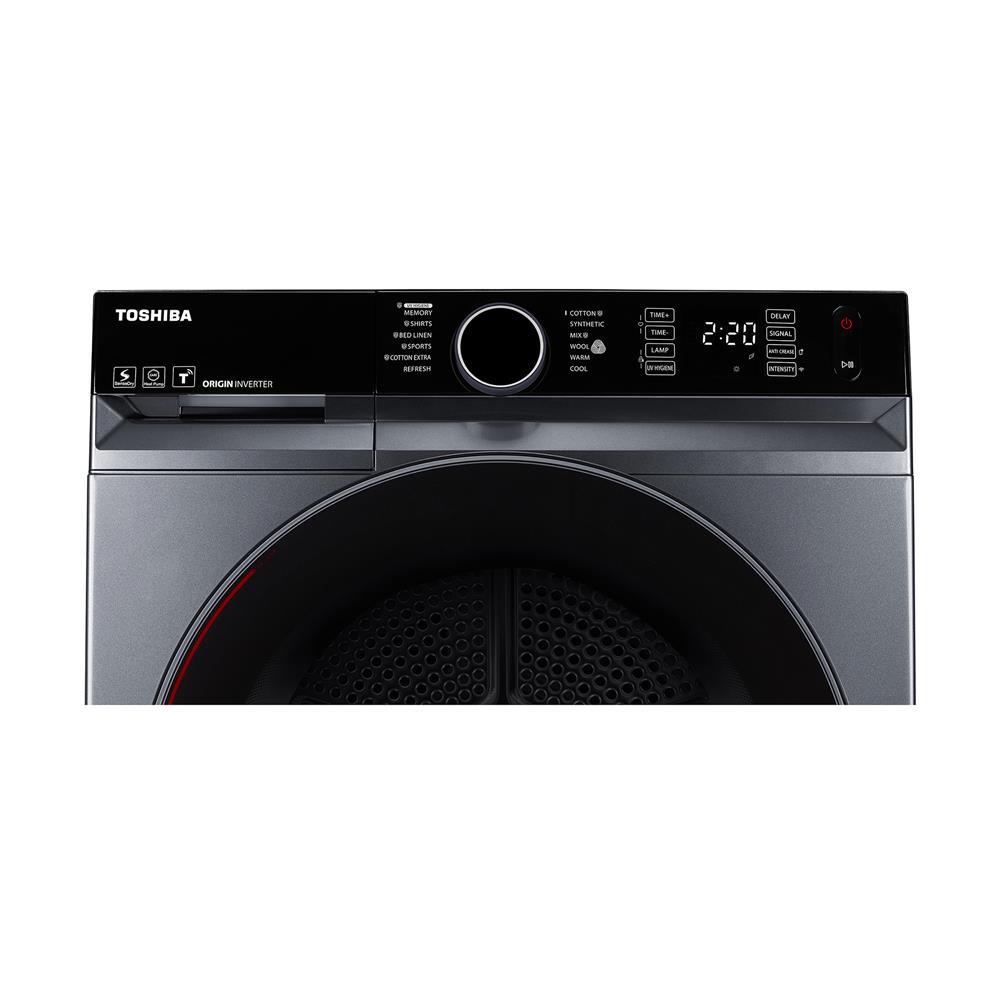 เครื่องอบผ้าฝาหน้า TOSHIBA TD-BP110GHT(MG) 10 กก. HEAT PUMP สีเทา