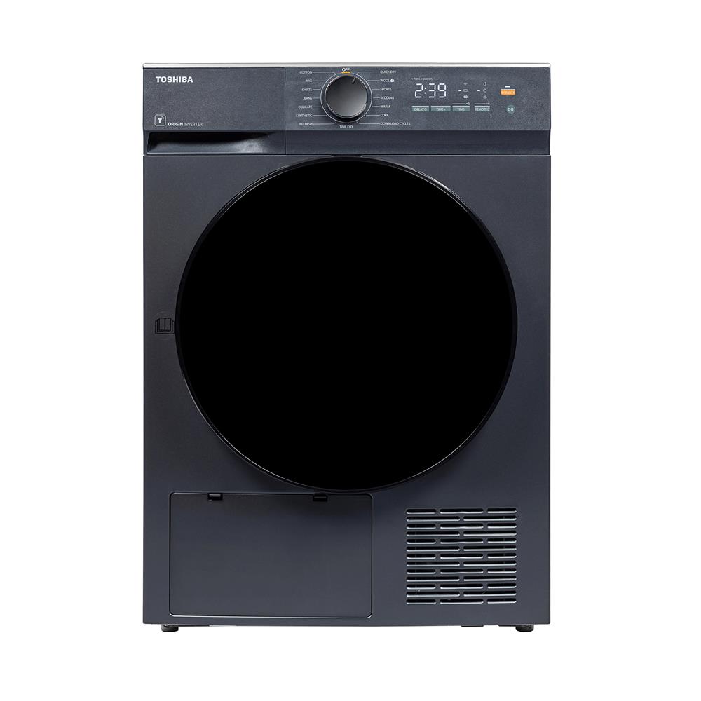 เครื่องอบผ้าฝาหน้า TOSHIBA TD-T21B90HWT(MG) 8 กก. HEAT PUMP สีเทา