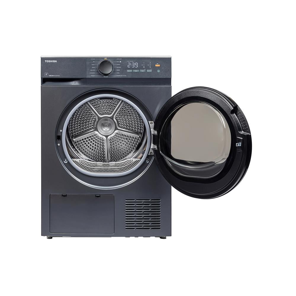 เครื่องอบผ้าฝาหน้า TOSHIBA TD-T21B90HWT(MG) 8 กก. HEAT PUMP สีเทา