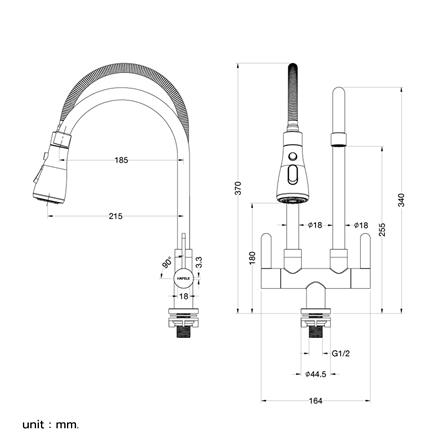 ก๊อกซิงค์เดี่ยวติดตั้งบนเคาน์เตอร์ HAFELE 495.62.061_2