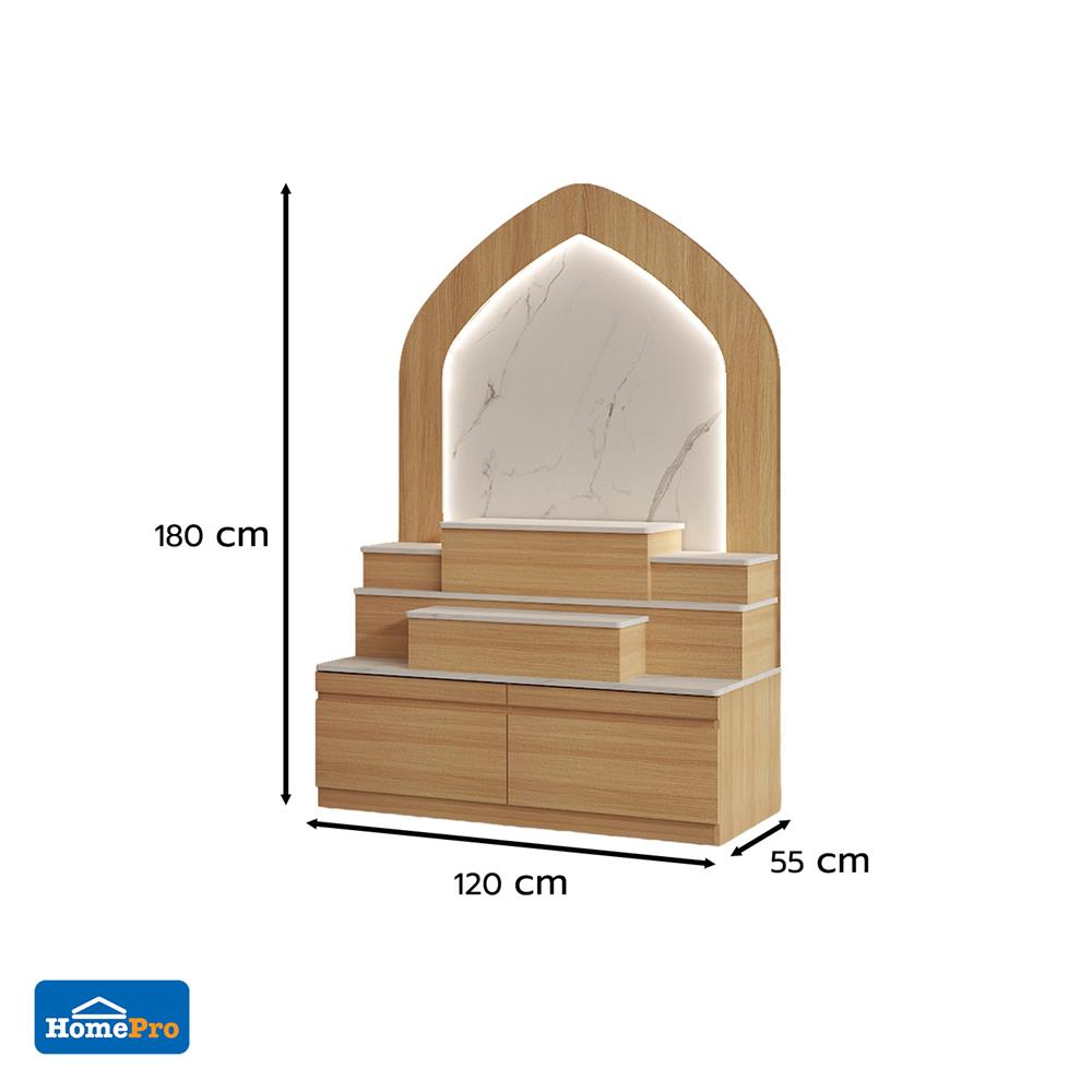 ตู้พระ FURDINI AURA 120 ซม. สี NATURAL OAK/ขาว