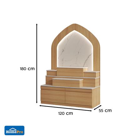 ตู้พระ FURDINI AURA 120 ซม. สี NATURAL OAK/ขาว_6