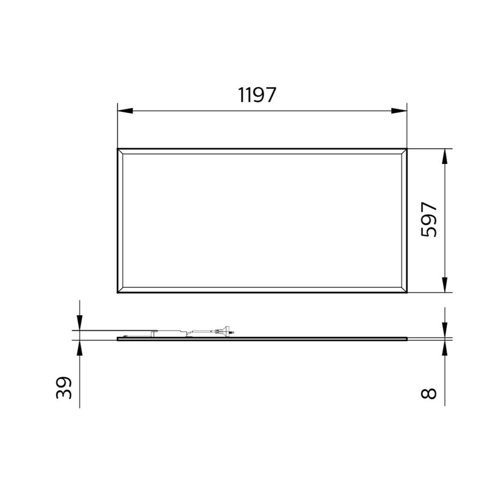 โคมติดลอย LED PHILIPS PANEL RC091 50 วัตต์ 60x120 ซม. DAYLIGHT