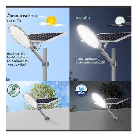 ไฟถนน SOLAR LAMPTAN RAISELIGHT 500 วัตต์ DAYLIGHT สีเทา_6