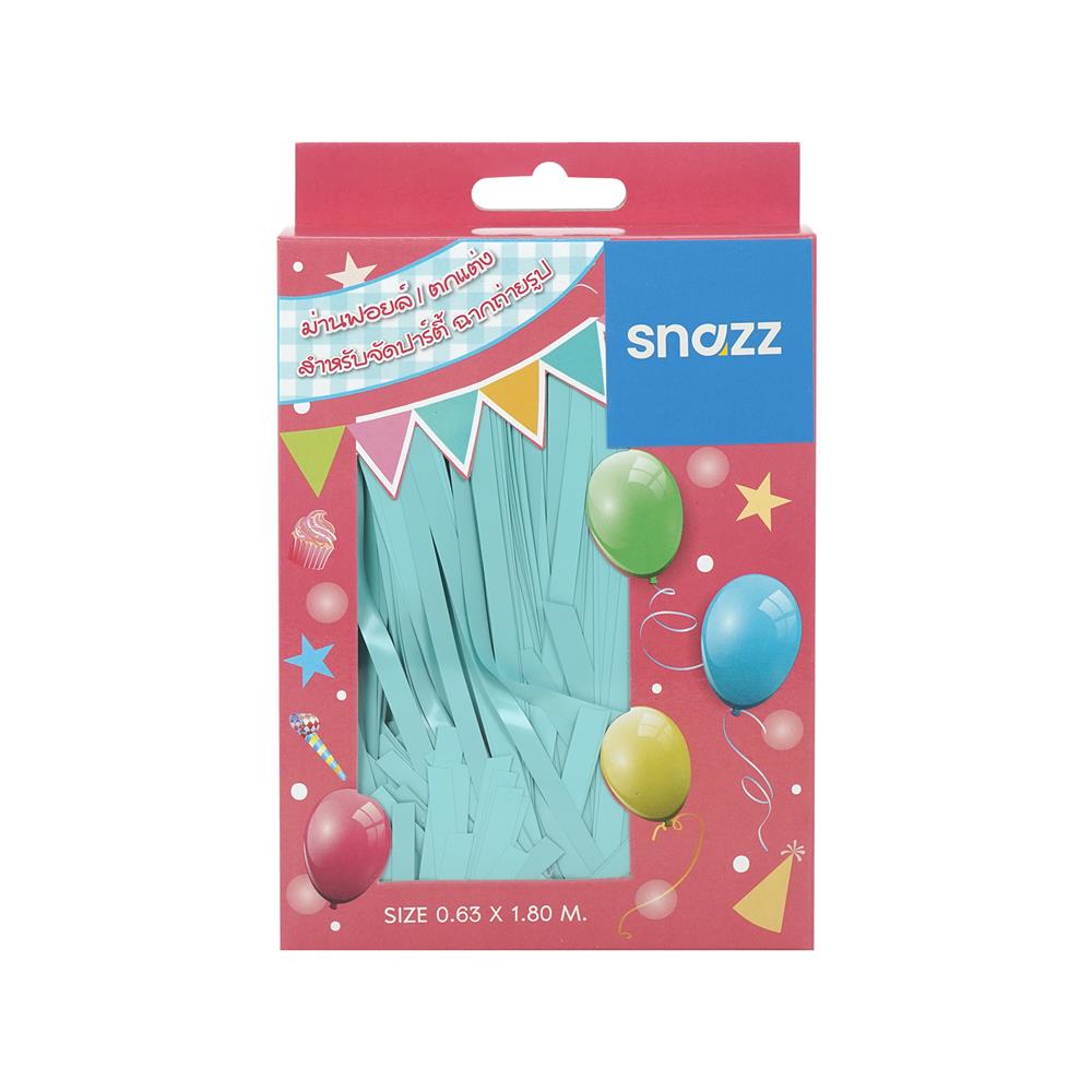 ม่านฟอยล์ตกแต่ง SNAZZ 63.5x180 ซม. สีฟ้า