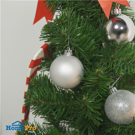 ชุดบอลตกแต่ง SNAZZ 6 ซม. สีเงิน (แพ็ก 12 ชิ้น)_4